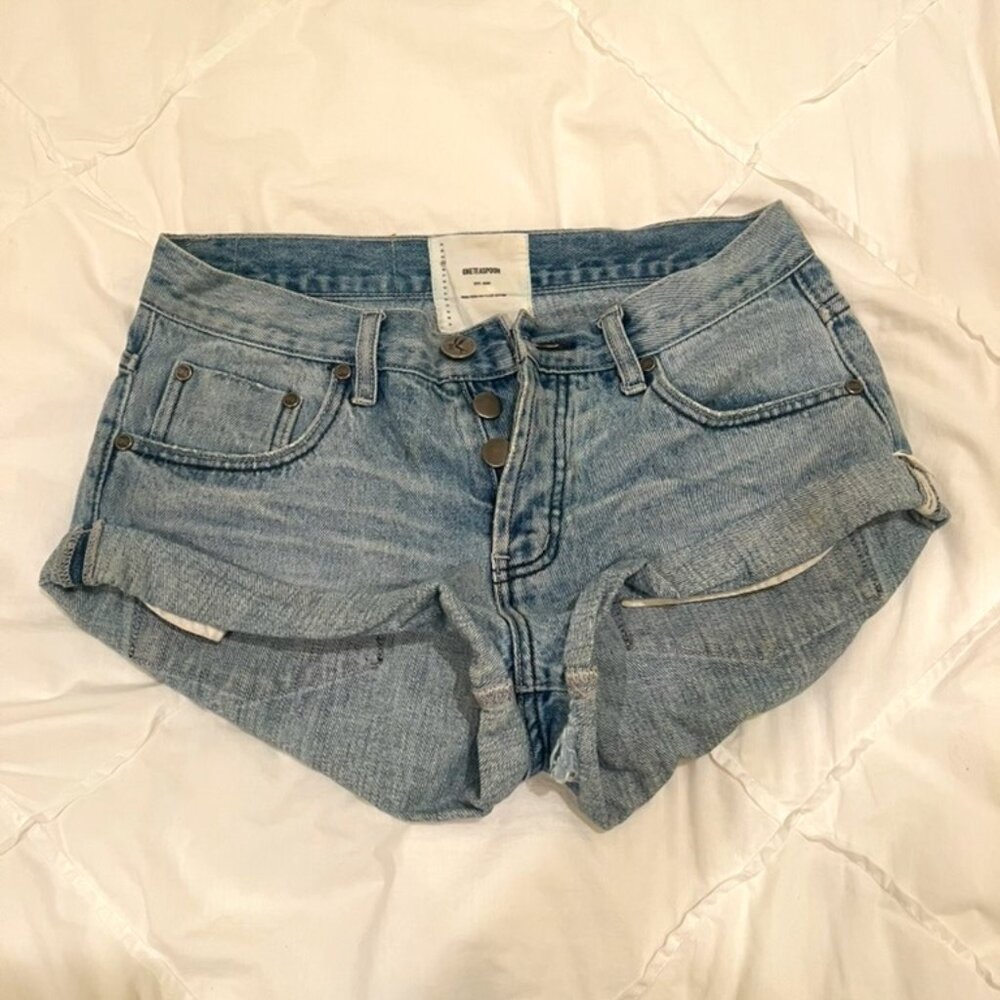 One Teaspoon HENDRIXE BANDITS LOW WAIST DENIM SHORT